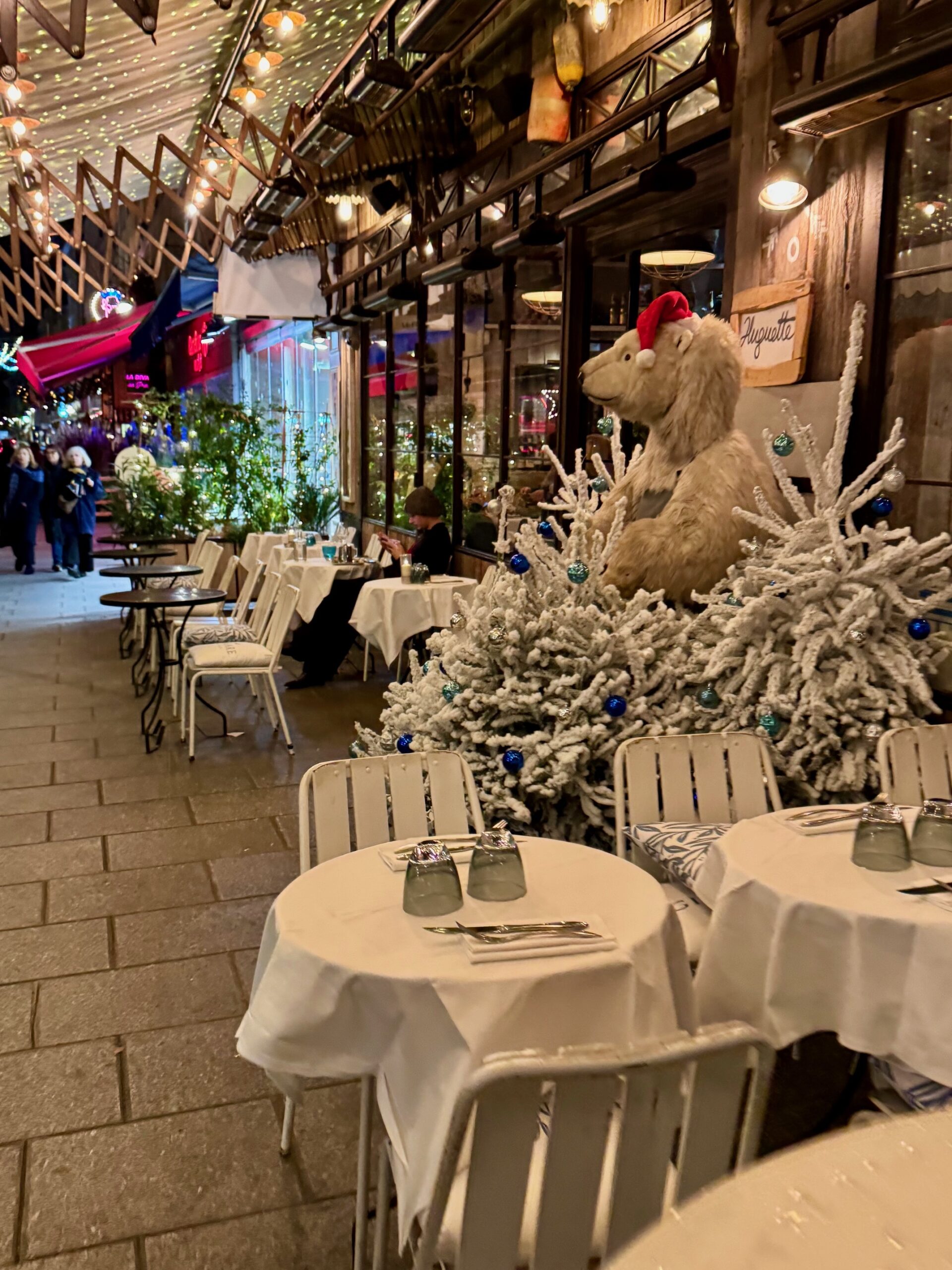 Paris Brasserie at Christmas Polar Bear