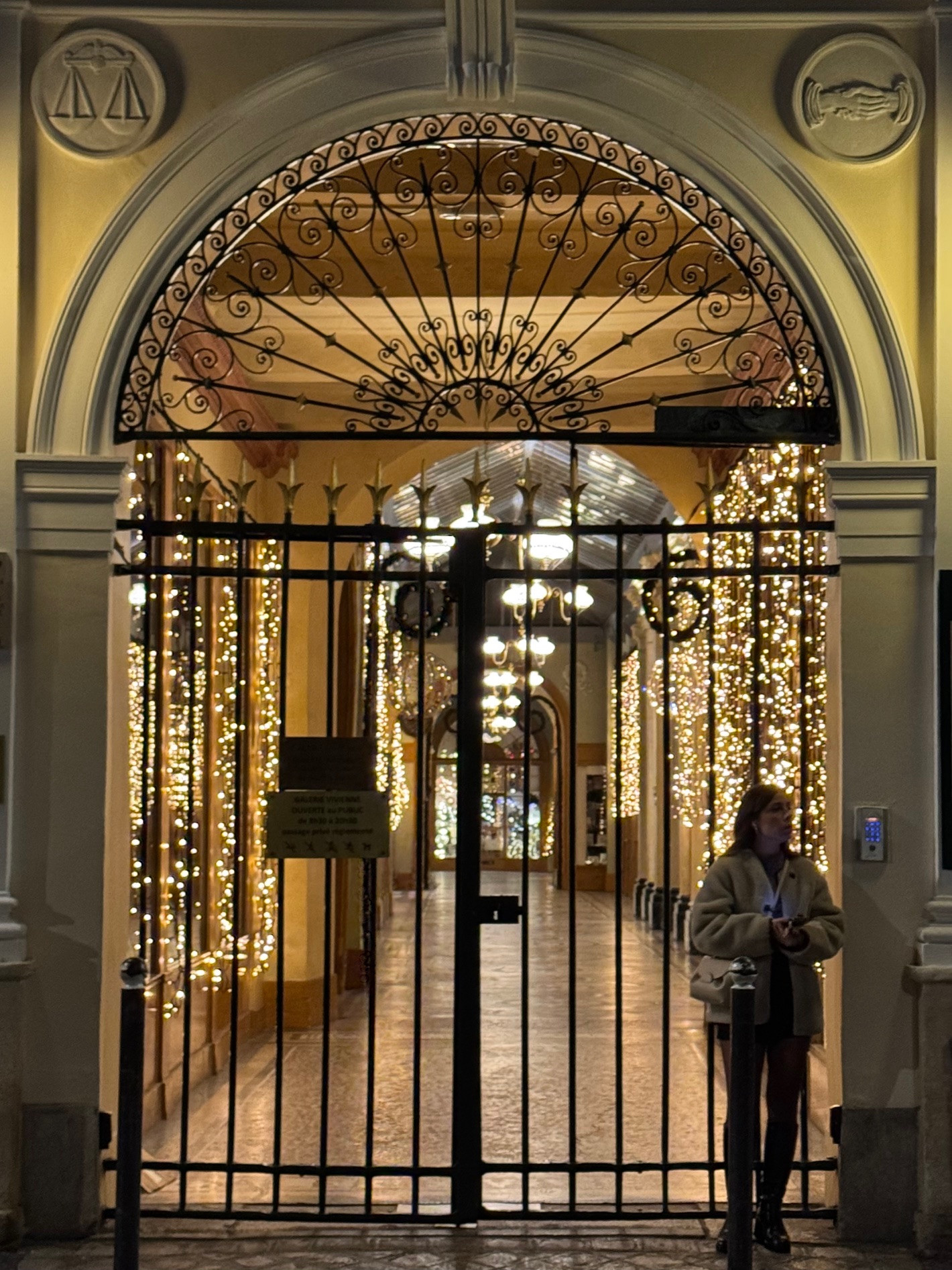 Covered Passage in Paris with Gate