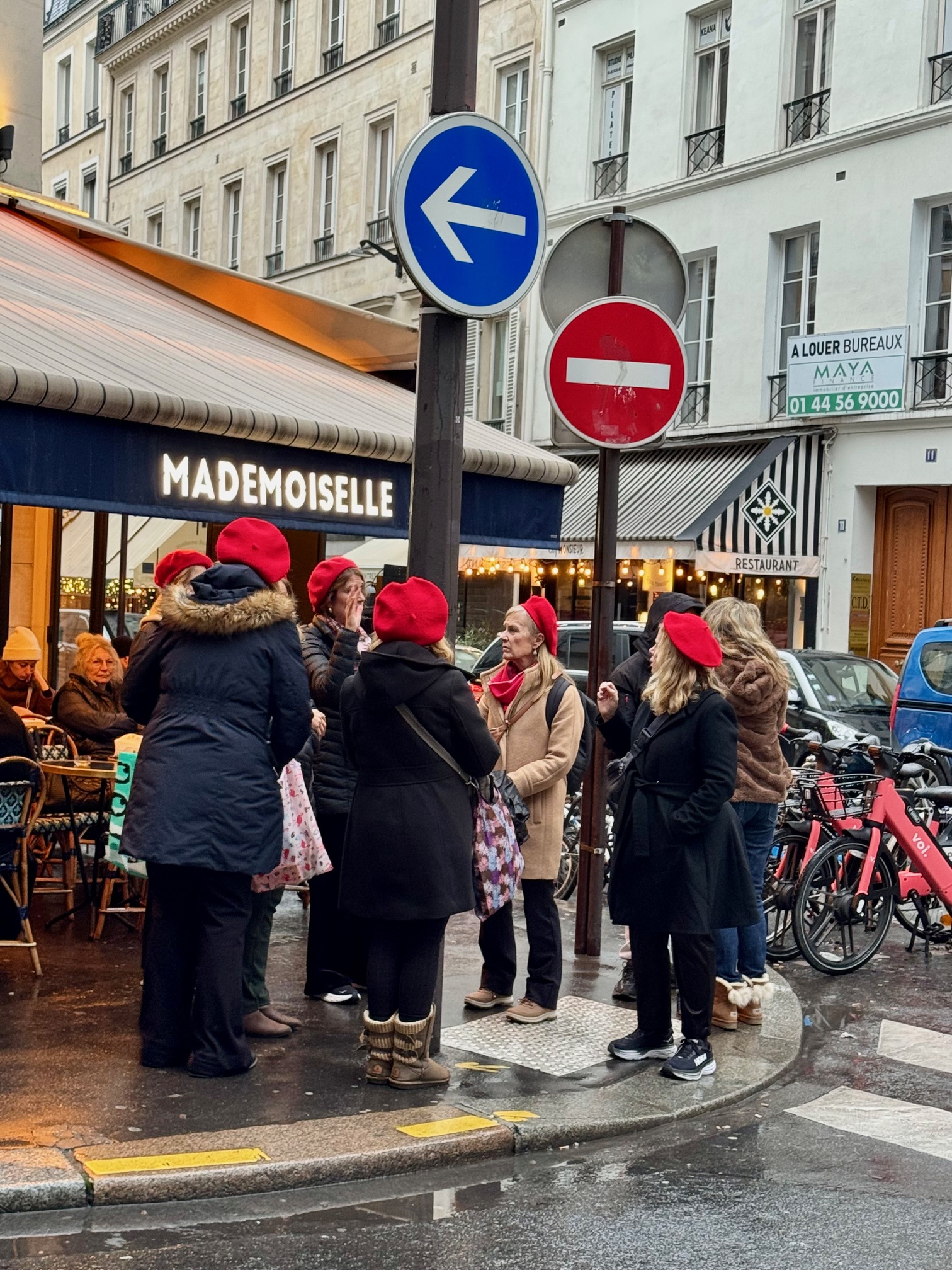 French Tourists in Red Berets