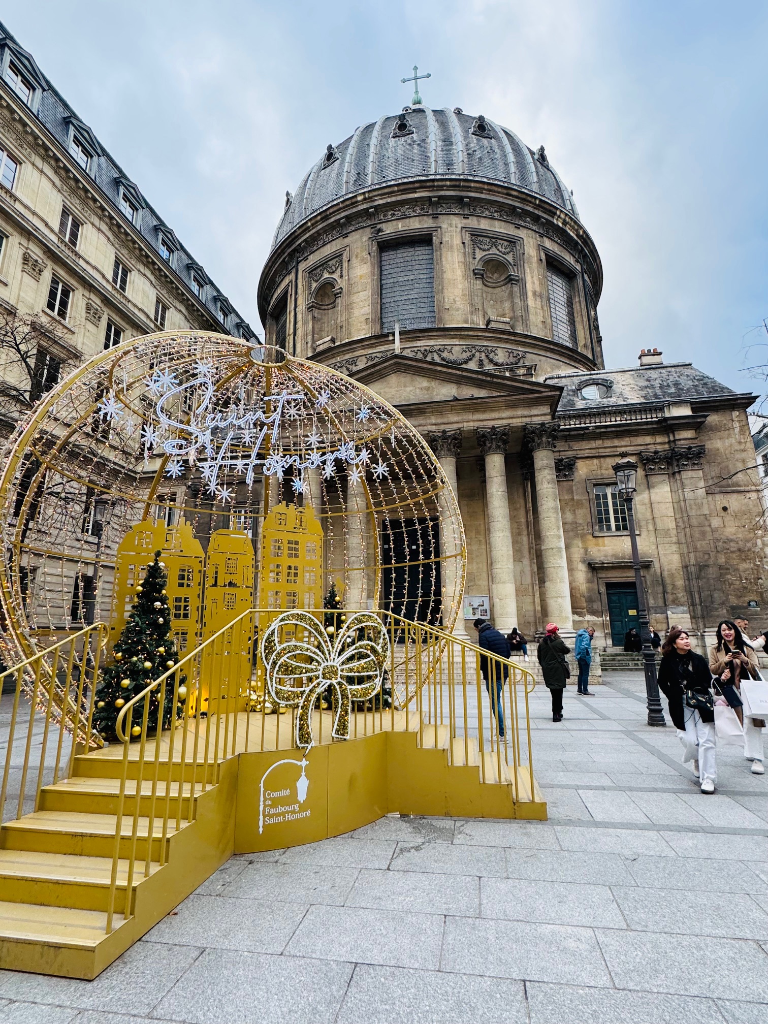 Saint Honore Paris Christmas Lights